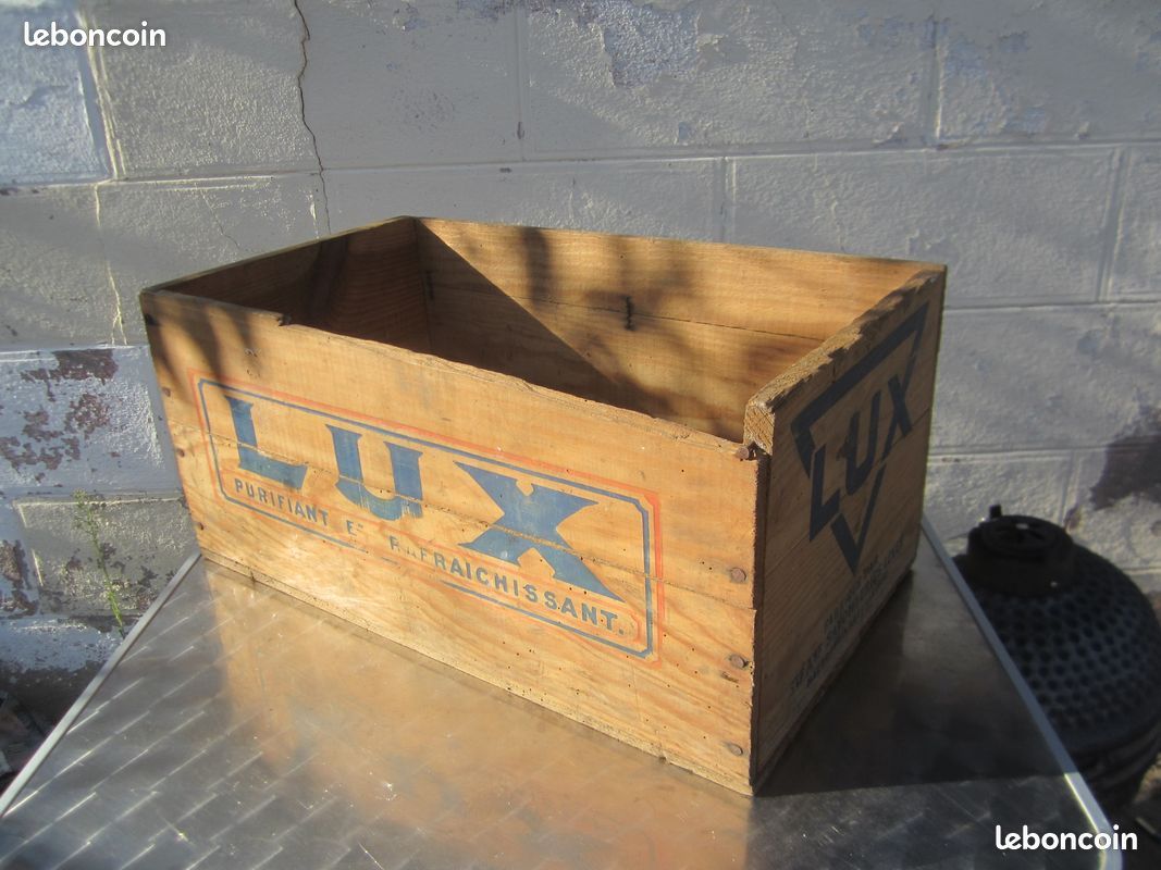 Caisse en bois savon Lux vintage années 50 déco loft (image 6)