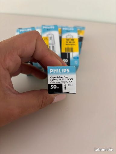 Lot de 8 ampoules Halogènes Philips Capsuleline Pro 50W 12V GY6.35 - NEUVES (image 2)