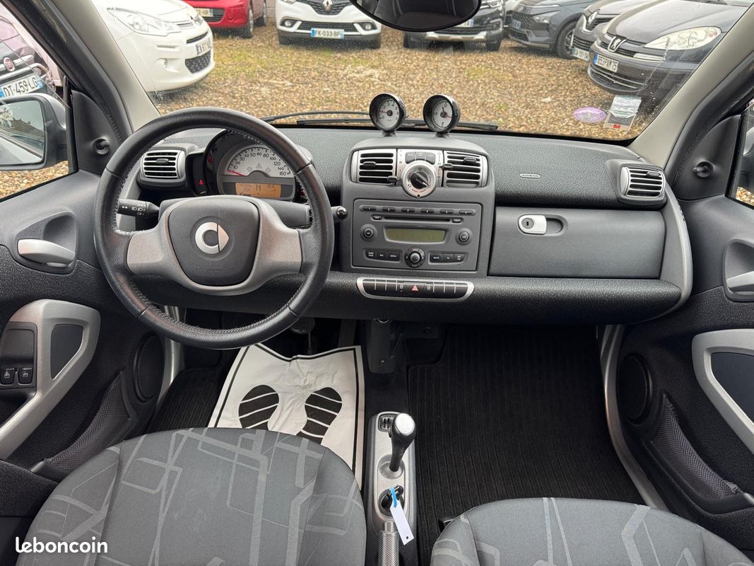 Smart Fortwo Coupe 1.0 71CV Mhd Passion BVA - Garantie 12 mois - Embrayage neuf - Climatisation - Toit panoramique (image 5)