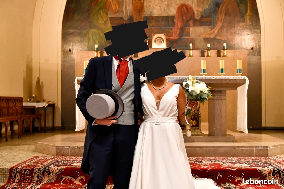 Robe de mariée Demetrios Paris blanc naturel en satin collection