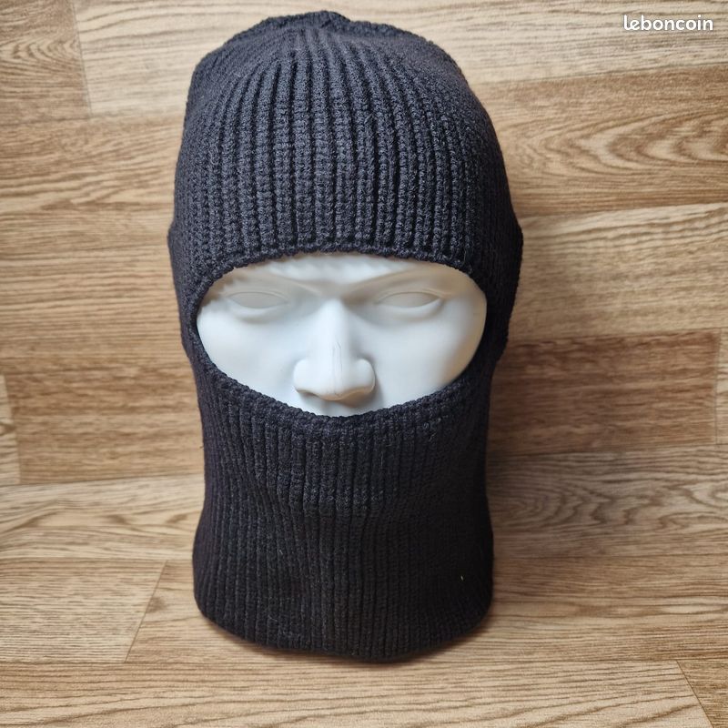 Cagoule 2 Trous Masque De Ski Complet - Taille L Homme - Acrylique Thermique Coupe-vent - Neuf Avec étiquettes