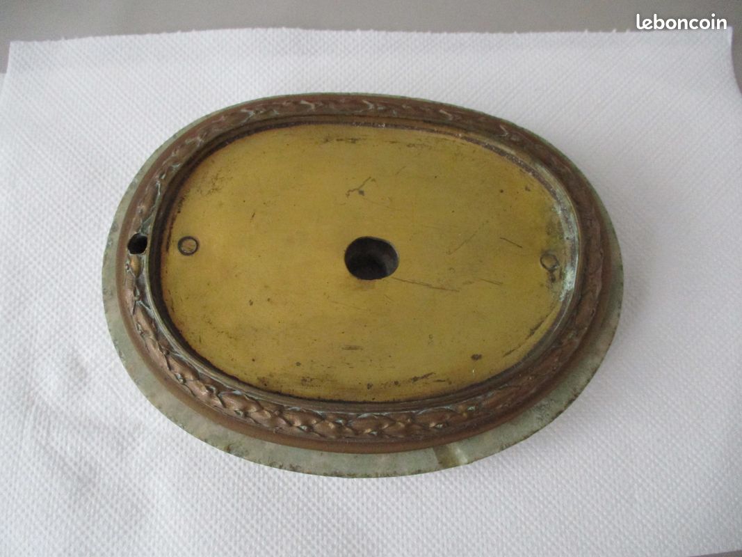 Ancien socle en marbre et bronze laiton (image 1)