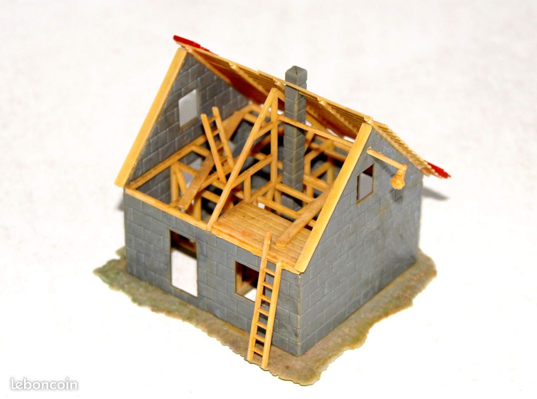 Kit Maquette FALLER HO 1/87 'Plaza' B-303 (station-service) - Incomplet (manque Toiture) - Occasion