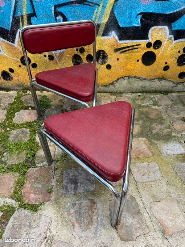 Chaise vintage et son tabouret (image 3)