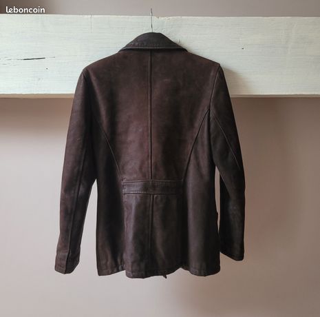 Veste En Cuir D'agneau Marron Taille 40 – Marque 2026 CLOTHES, Occasion Très Bon état