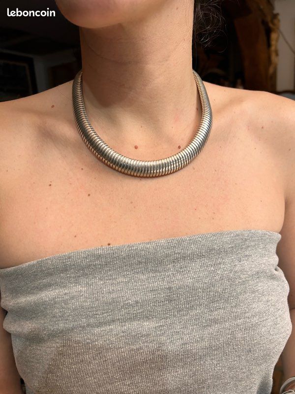 Collier maille serpent articulée argent massif 925 Montres Bijoux