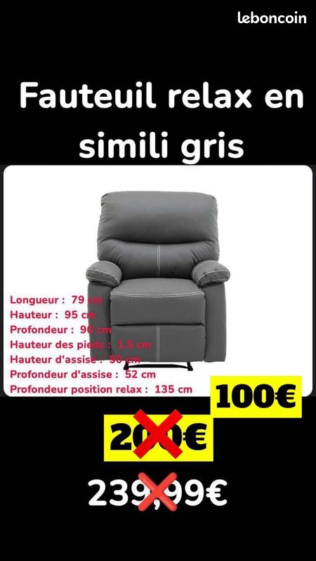 CANAPES angle,convertible,express,cuir (image 5)