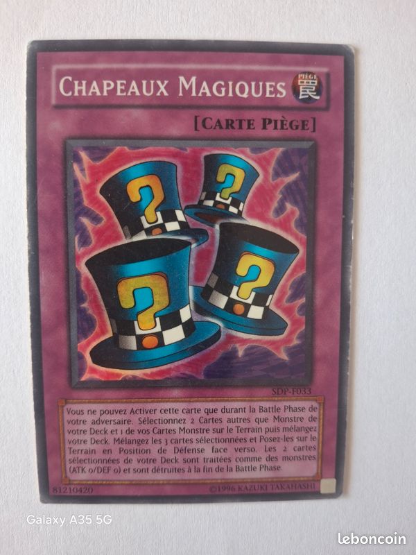 Carte Yu-Gi-Oh Chapeaux Magiques SDP-F033 (image 1)