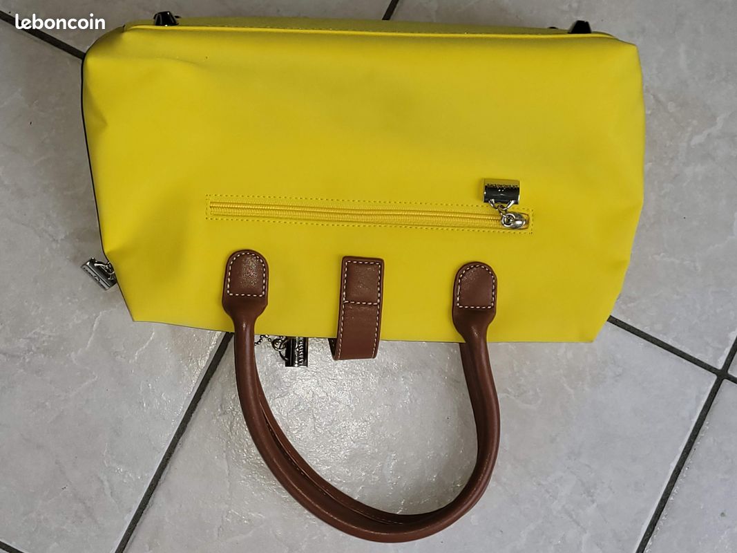 Sac à main jaune La Bagagerie (image 9)