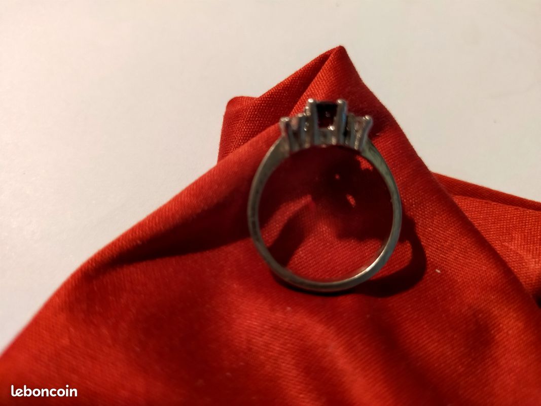 Bague En Argent Taille 55 - Jolie Bague Occasion, Couleur Argentée