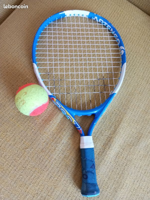 Yardwe Ensemble Raquettes Tennis Et Badminton Pour Enfants - Jeux Extérieurs Plastique Bleu, 4 Raquettes + 2 Balles, Idéal Pour Plein Air Et Coordination