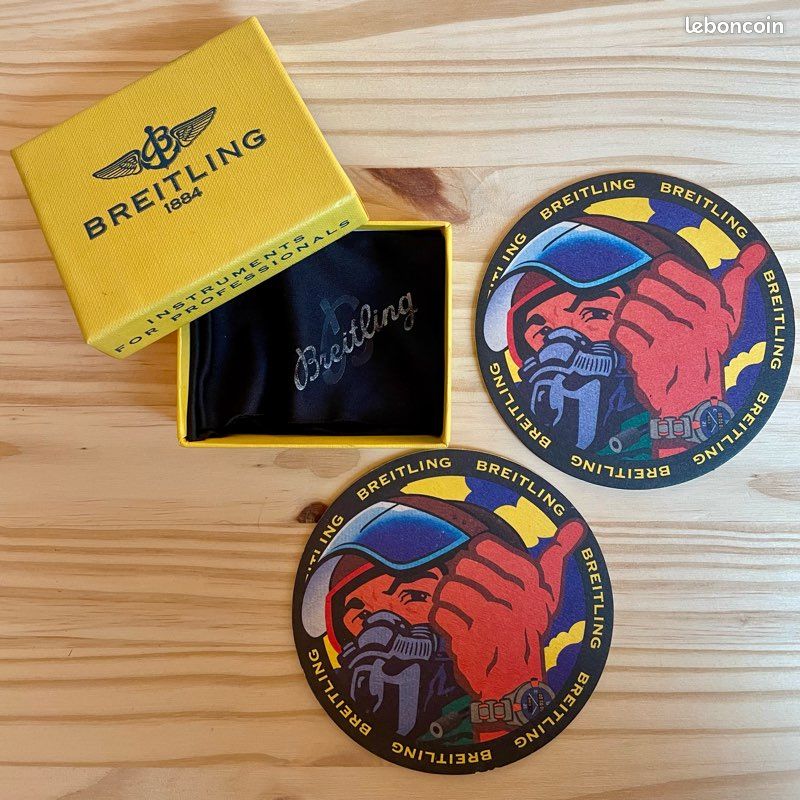 Boîte De Montre Breitling Vintage En Bakélite Marron - Avec Boîte Extérieure - Occasion - Pour Collectionneurs