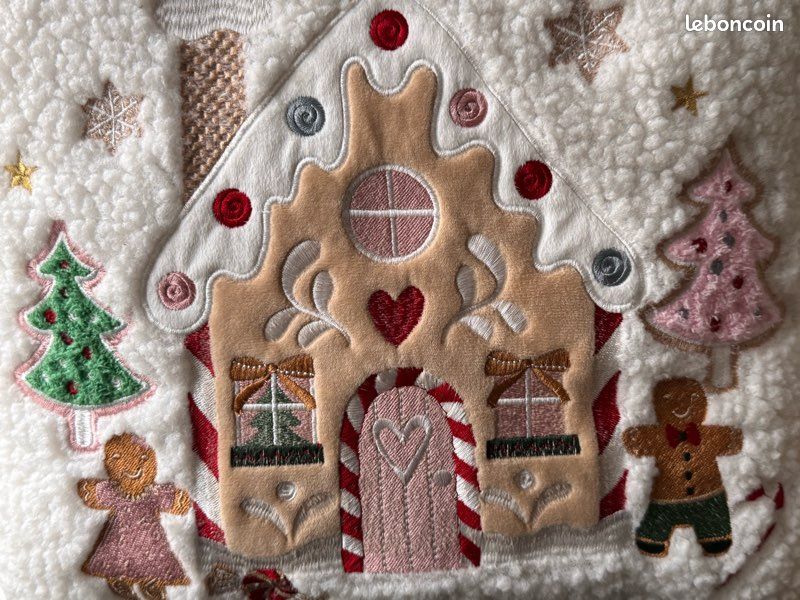Coussins De Noël Bonhomme En Pain D'Épice - Lot De 2 - Décoration Festive Pour Canapé Et Chambre