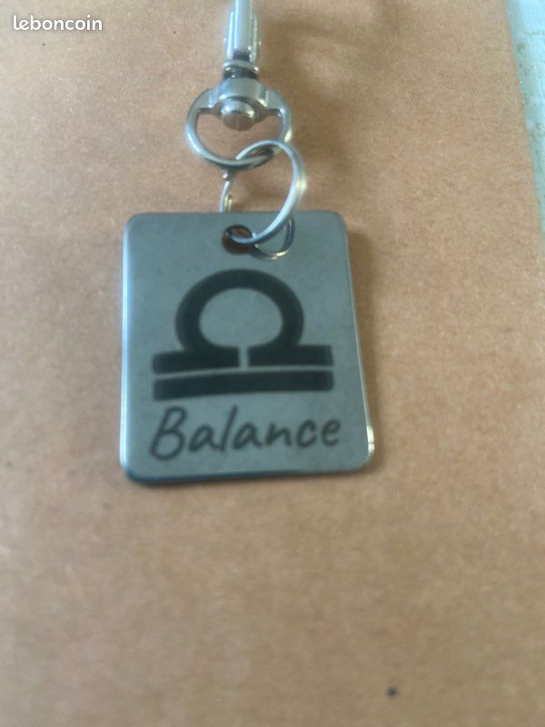 Porte clé balance signe du zodiaque (image 1)