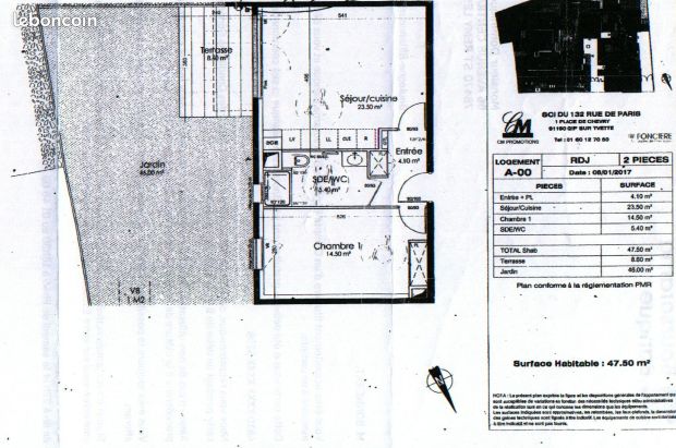Appartement 2 pièces 47 m² · à Saint-Rémy-lès-Chevreuse · 47 m² · 803 €/mois