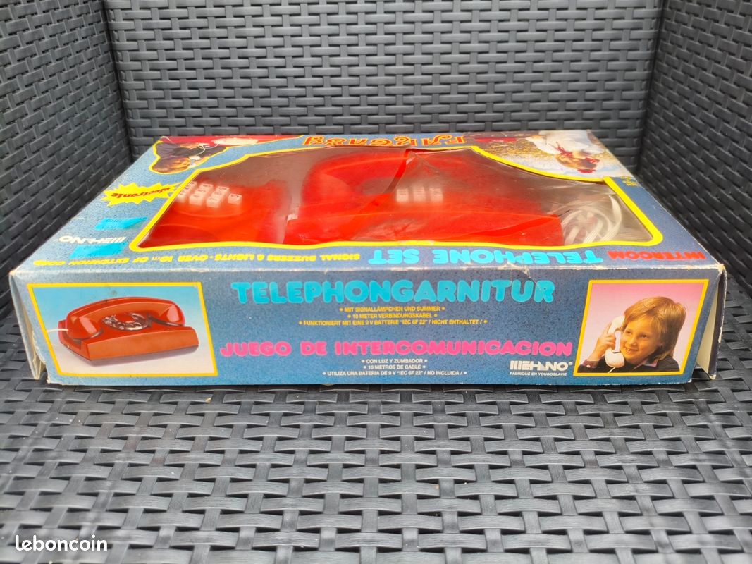 Téléphone Intercom Jouet Vintage Années 70 – Ingap Made In Italy – Complet Dans Sa Boîte