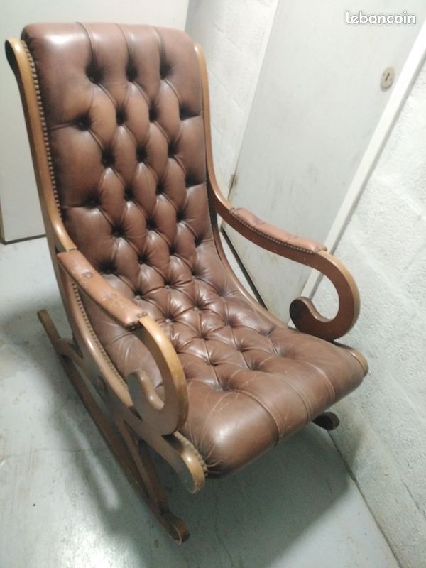Rocking chair Cheesterfield vintage (image 2)