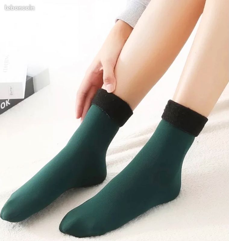 Chaussettes épaisses thermiques hiver femme/homme/enfant intérieure doux Neuve par lot (image 4)