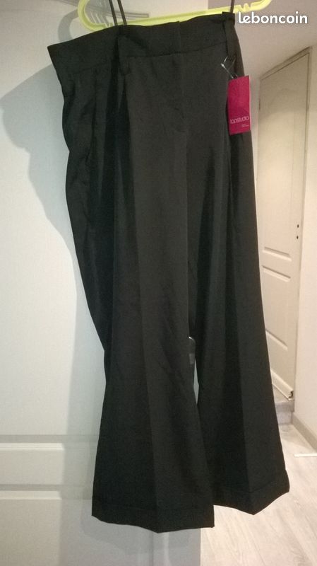 Pantalon large noir (image 1)