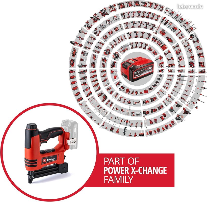 Einhell Agrafeuse sans fil TE-CN 18 Li-Solo Power X-Change (image 2)