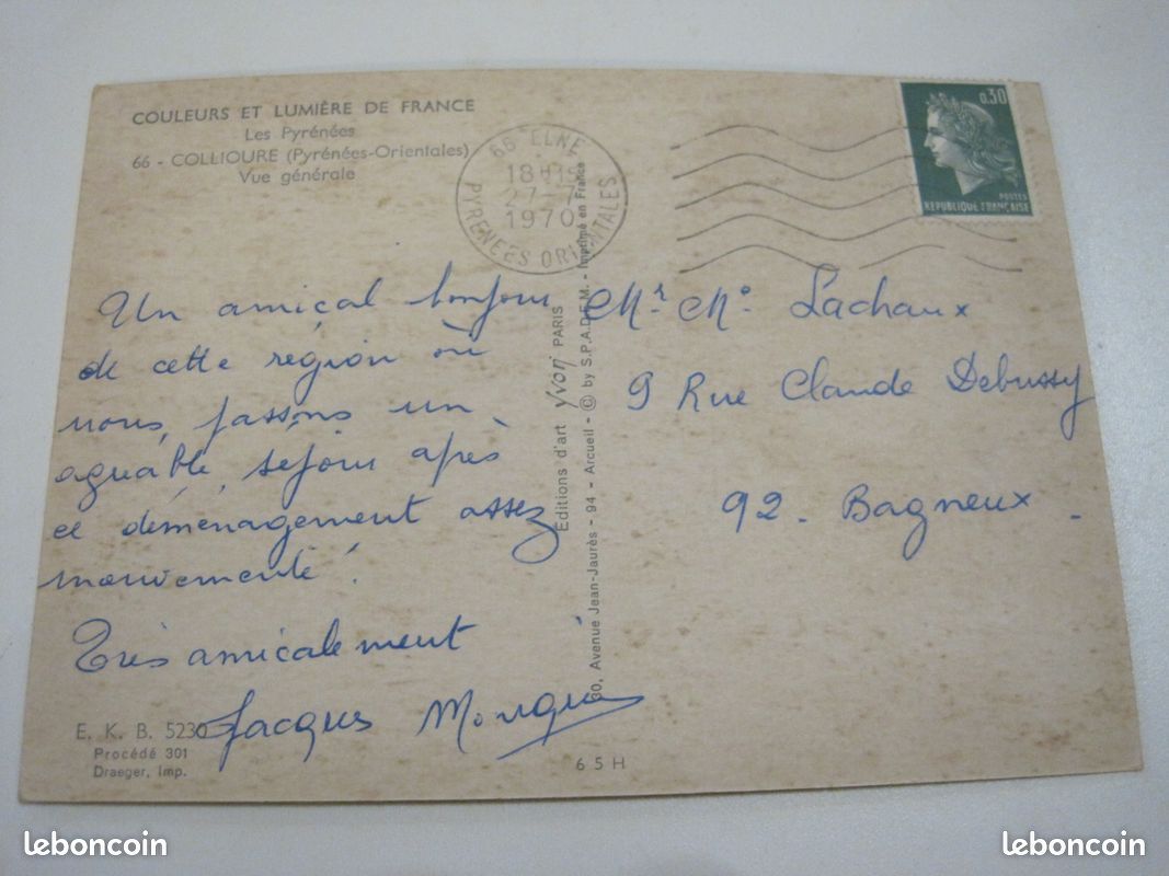 Carte postale 66 pyrenees orientales collioure vue generale (image 2)