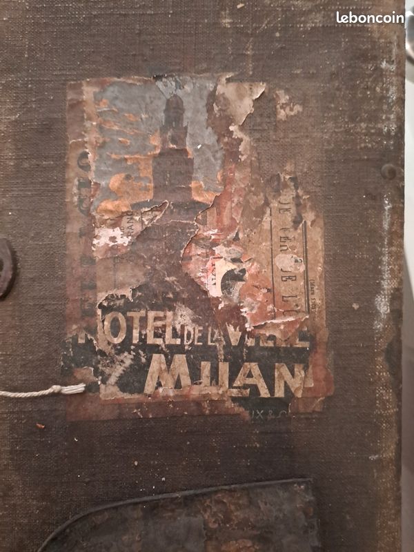 Malle à Chapeaux Ancienne Viers-Doazan - Art Nouveau Bois Et Métal