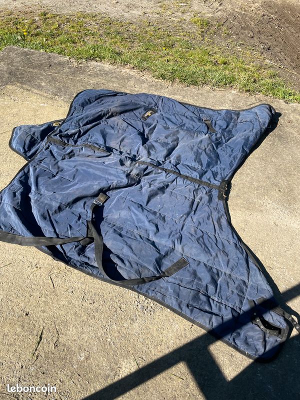 Couverture D'écurie Big D Bleu Clair Taille 78 - Légère, Abîmée - Pour Cheval