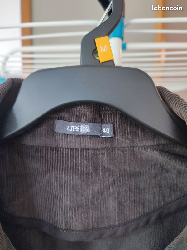 Veste côtelée type velours marron T40 (image 2)