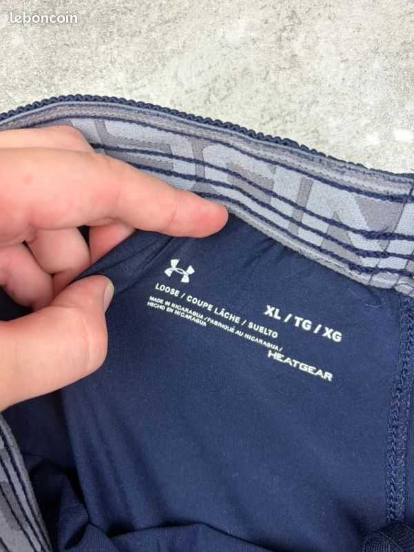 Under Armour Short De Sport Training Bleu Marine Loose Taille Xl Homme HeatGear #U2503 (image 3)