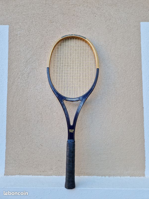 Raquette De Tennis Vintage Slazenger Demon - Manche L5 Noire Et Dorée - Occasion