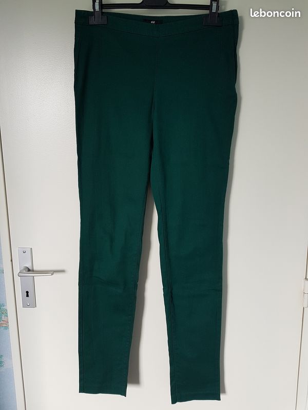 Pantalon vert H&M T 36-38 (image 1)