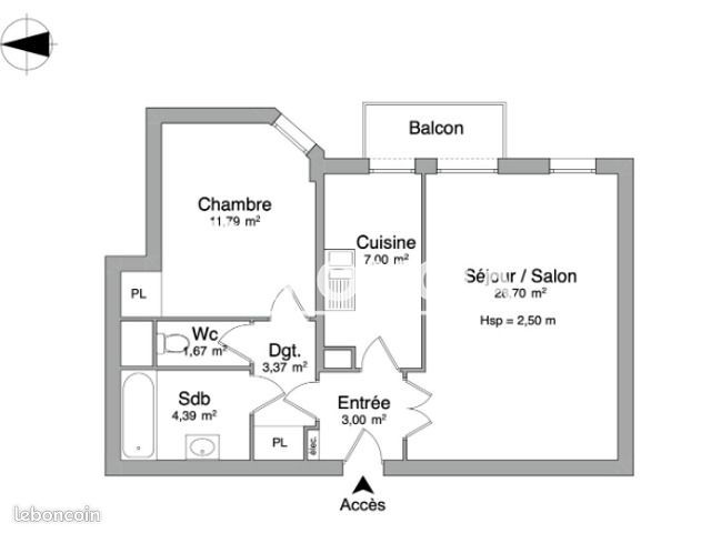 Appartement a louer orleans - 2 pièce(s) - 52 m2 - Surfyn