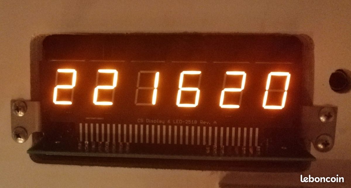 Afficheur pour flipper années 85-90 - 6 digits plat
