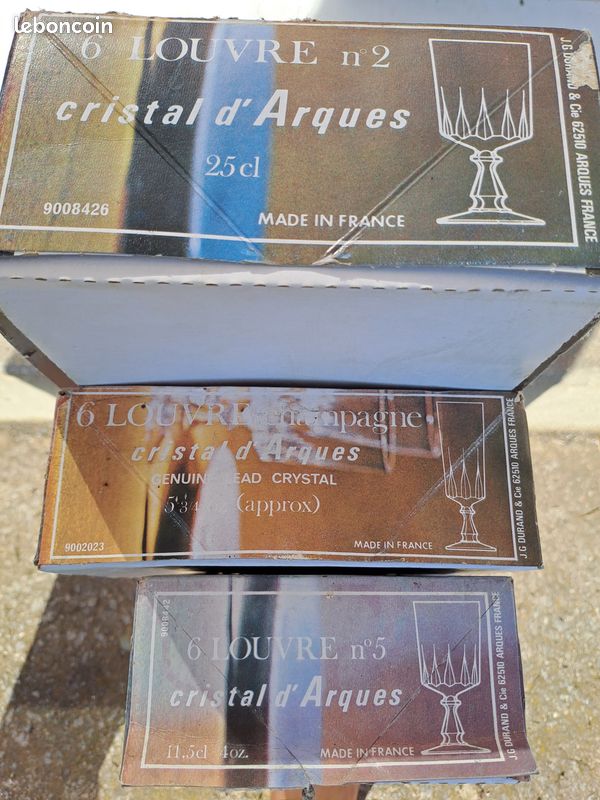 3 lots verres cristal d'Arques (image 2)