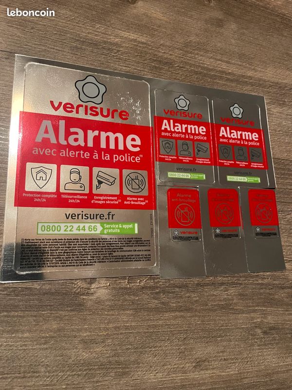 Lot De 6 Stickers Verisure Pour Système D'alarme SmartCam - Neuf