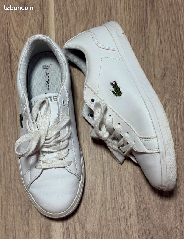 Baskets Lacoste fille taille 35 blanche (image 2)