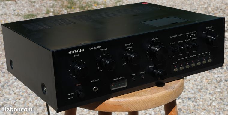 Amplificateur Tuner HITACHI SR-6100, Bon état Esthétique, Fonctionne Mais Problème Tuner