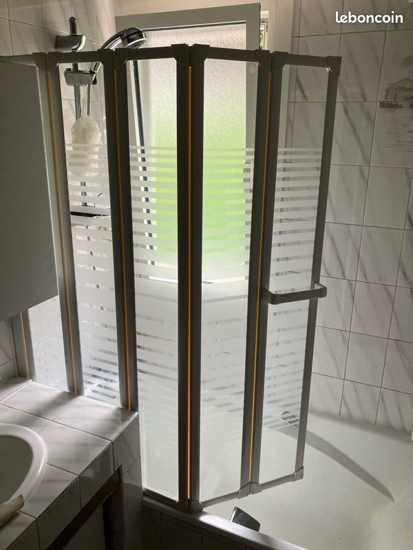 Pare baignoire 5 volets réversible pliante sérigraphié douche (image 3)