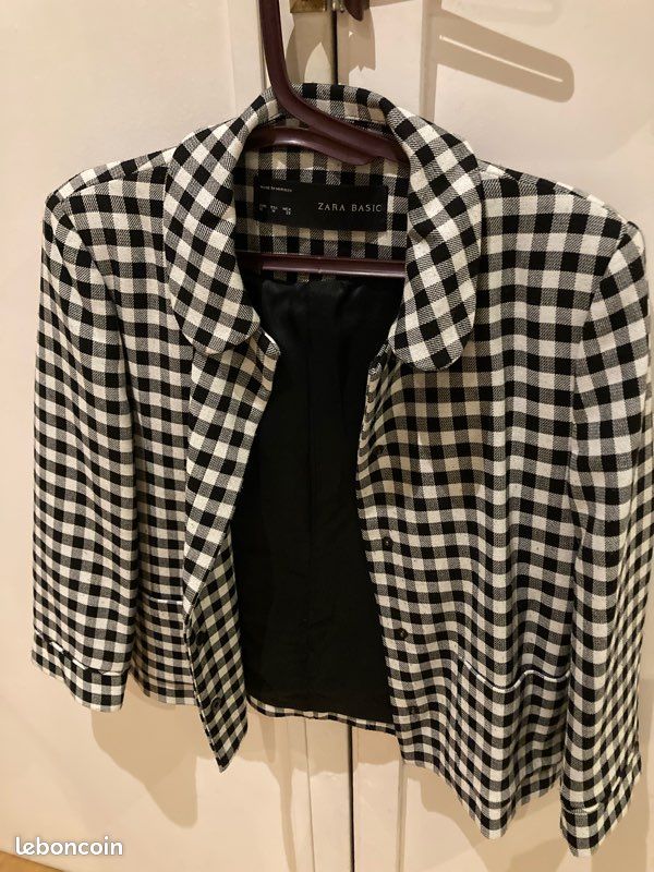 Veste ZARA Femme Taille M (38) Noir Et Blanc - Comme Neuve - Occasion En Très Bon état