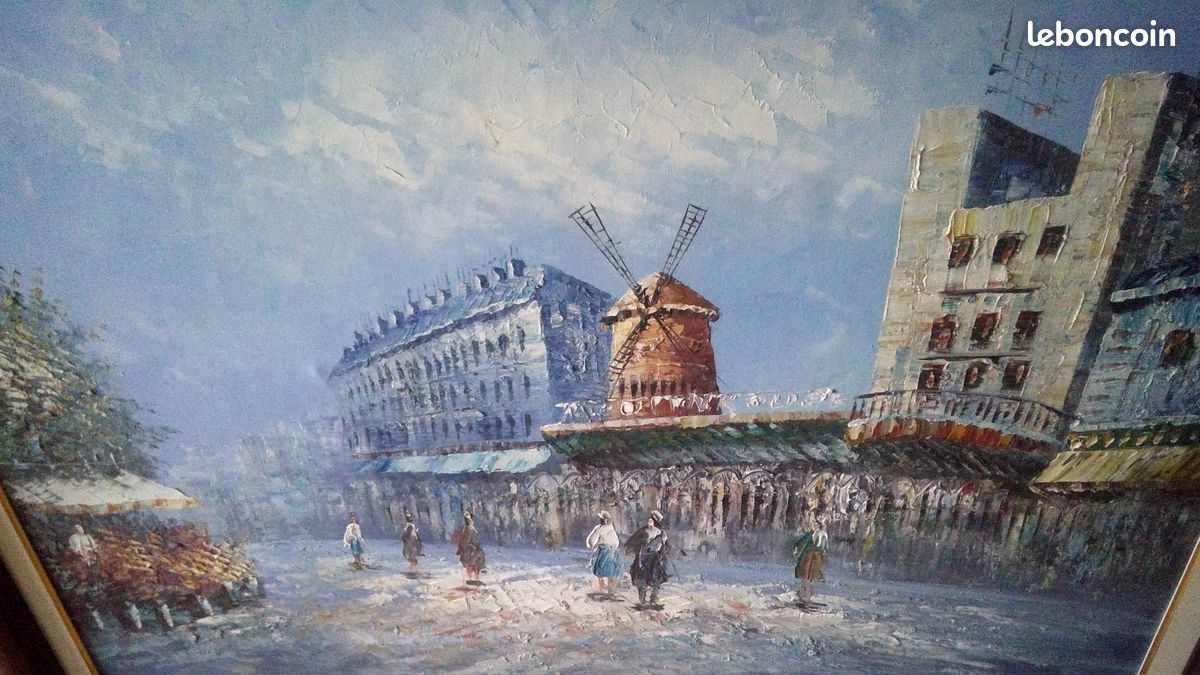 Tableau du Moulin Rouge de Caroline BURNETT, excellent état (image 6)