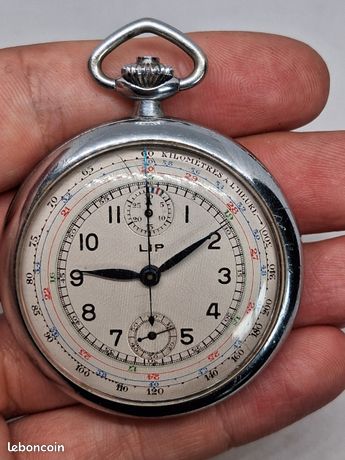 Montre à Gousset Lip Chrono - Mouvement Mécanique Manuel - Acier Inoxydable - Occasion