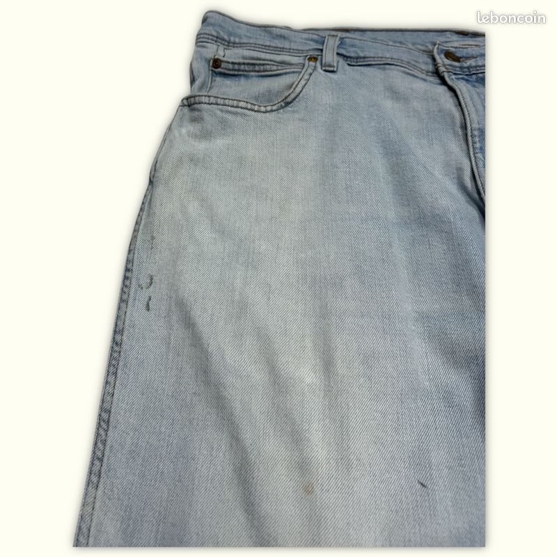 Jeans Homme Wrangler W40 L32 Bleu clair Coton Traces d'usure visibles Regular (image 4)