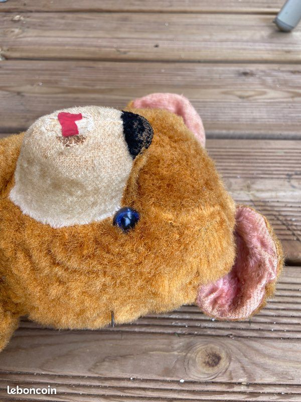Ancien Ours En Peluche Articulé Années 50/60 - H45 Cm - Sans Marque - Occasion