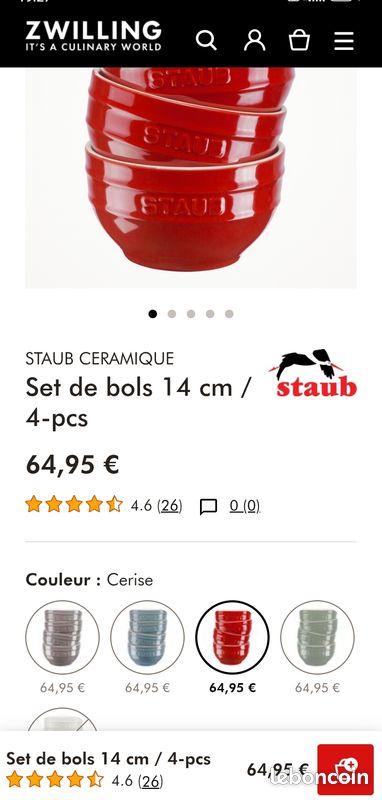 4 bols STAUB en céramique - NEUF (image 8)
