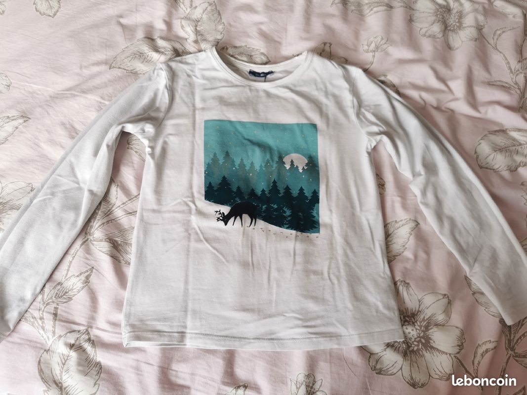 Tee shirt manche longue fille okaidi (image 1)