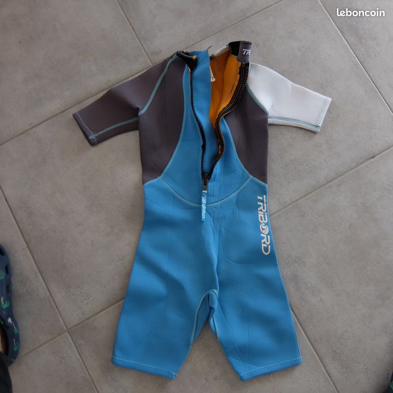 Combinaison baignade surf shorty 10 ans (image 2)