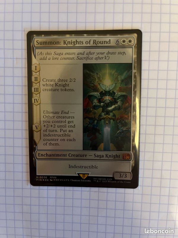 Summon : Knights of Round / Invocation Chevaliers de la table ronde Foil  Magic Final Fantasy - Collection