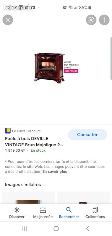 Poêle bois deville vintage Majolique 9kw (image 1)