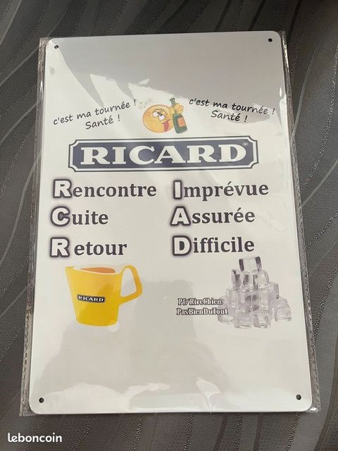 Plaque Métal Pub RICARD (image 1)