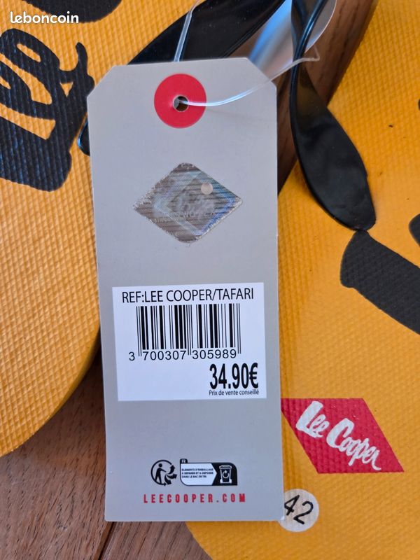 Tongs Homme Lee Cooper taille 42 (image 2)